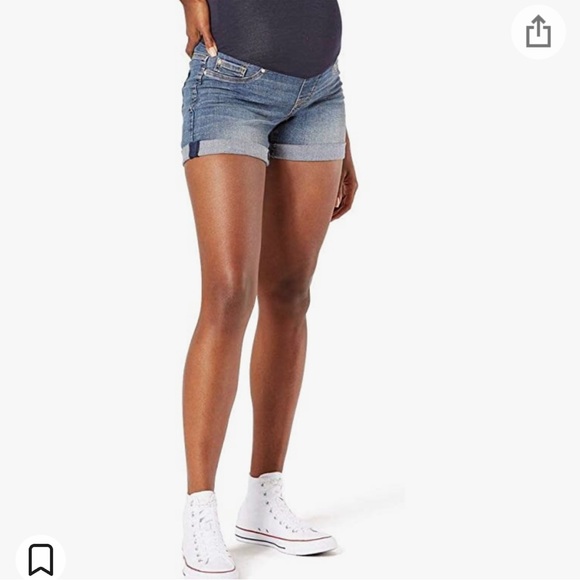 Signature by Levi Strauss & Co. Gold Label Women's Maternity Mid-Rise Shorts - Picture 4 of 5